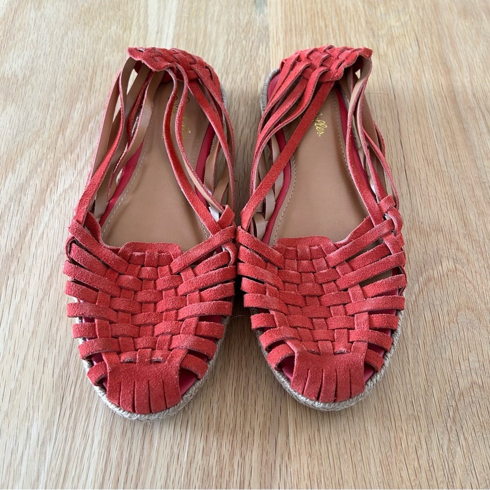 Anthropologie x Seychelles Nifty Huaraches Orange suede size 8.5